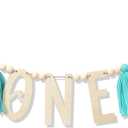 Surf Birthday The Big One High Chair Banner - Garland Boho 1st/First Birthday Decoration - Tassel Surf Birthday Party, Big One Birthday, Wave Banner(WAVE ONE BANNER)