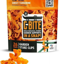Plant Support Clips for Trellis, Garden Stakes, Wire Fence, Climbing Plants, Indoor Gardening, Hydroponics Systems, and Vines | Durable Gardening Clips (Tangerine Orange - 26 Pack)