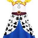 Sukyfecde Cowgirl Costume Girls Toddler Princess Dress up Birthday Outfits Halloween Role Play Clothes 5t Yellow