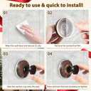 3 x 2-Pack Wreath Hanger for Front Door, Walnut Heavy Duty Suction Cup Reef Hook for Glass Window, Christmas/Thanksgiving/Halloween/July 4th/Easter/Valentine