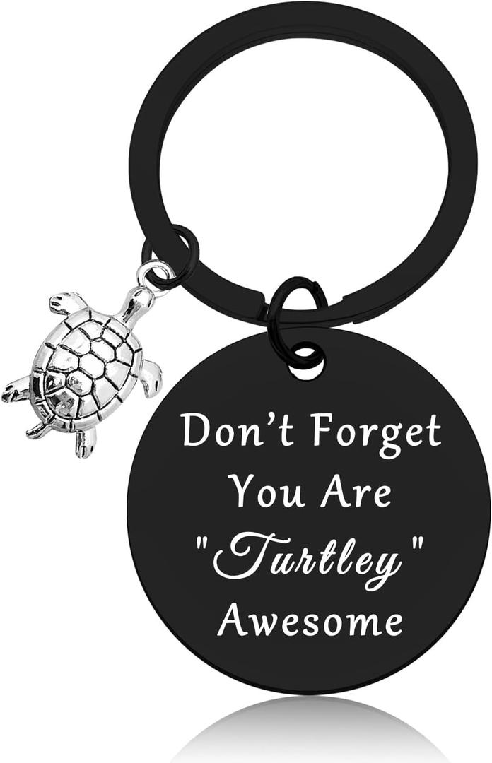 Vadaka Sea Turtle Inspirational Keychain Gift Turtle Lover Gift Jewelry Turtle Decor Encouragement Gifts for Daughter Son