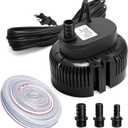 Sump Pump,Pool Cover Pump above Ground,submersible water pump Swimming Water Removal Pumps,for Swimming Pool Basement Garden Pond Tubs Draining,75W,Max Flow:850GPH,3 Adapters,25 Ft Power Cord (Black)