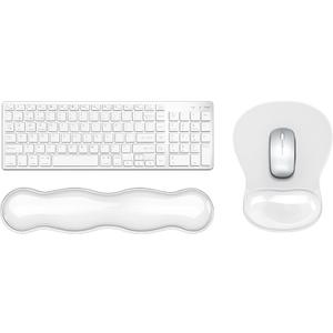 Gel Keyboard & Mouse Wrist Rest Set, Ergonomic Keyboard and Mouse Pad with Wrist Support Typing Pain ReliefSuitable for Office/Computer/Laptop/GamingWhite Set