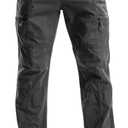 OCHENTA Men's Lightweight Casual Pants Elastic Waist Pull On Work Travel Slacks (34, 2 Dark Grey)