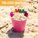 Small Metal Buckets, Mini Buckets with Handle Galvanized Colored Tin Pail Containers Basket Party Supplies - Fit for (Halloween - Classroom Crafts) 7" & 10Pcs & Yellow