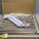Cumbor 29.7-57" Extra Wide Baby Gate for Stairs, Mom's Choice Awards Winner-Dog Gate for Doorways, Pressure Mounted Walk Through Safety Child Gate for Kids Toddler, Tall Pet Puppy Fence Gate, Silver (29.7-57"W x 30.5"H)