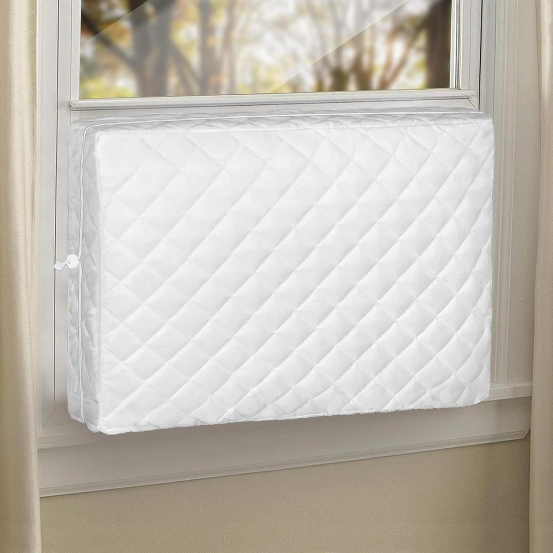 Indoor AC Cover: Window Air Conditioner Covers for Inside 17"(L) x 13"(H) x 3.5"(D) , Window AC Cover for Winter with 3 Layers Insulation, Waterproof for Bedroom Living Room