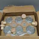 6 Pack 8oz (250ml) Empty Glass Liquor Bottles with Lids, Heat Shrink Capsules, Whiskey Bottles for DIY Alcohol, Vodka, Reusable Glass Bottle with Caps