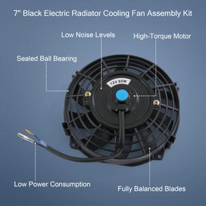 JDMSPEED New Universal Electric Radiator Slim Cooling Fan Push Pull 10" Inch 12v 80w 1750CFM