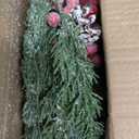 60 Pcs Artificial Pine Branch Set,Christmas Greenery Stems with Pinecones&Red Holly Berries, Fake Cedar Pine Needles Picks for Xmas Tree Wreath Garland DIY Crafts Christmas Decorations Indoor Outdoor (Natural)