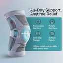 Compression Knee Sleeve for Men and Women | Patellar Stabilizing Knee Brace for Arthritis Pain, Sprains, Injured Knees, and Sports Injuries | Insertable Hot and Cold Gel Knee Pad (X-Large)