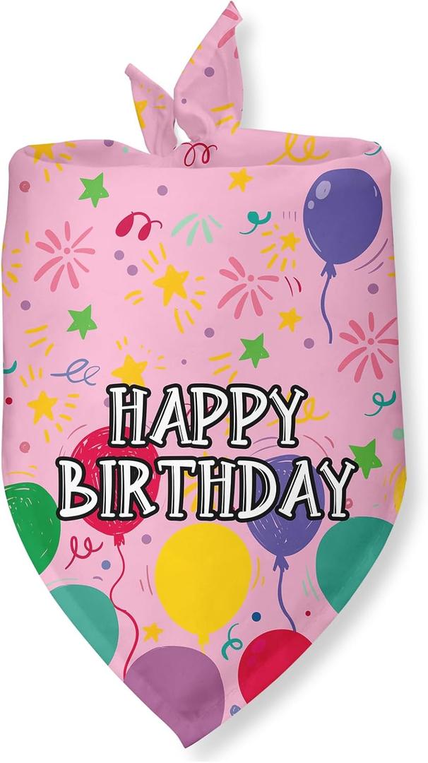 Happy Birthday Dog Bandana Dog Birthday Bandana for Dogs Birthdays Gift Party Supplies Pets Scarf for Small Medium Dogs & Cats