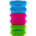 2 Pcs Lock Top Snack Containers with Lids 4.6 Oz Small Snap Storage Containers Microwave and Dishwasher Safe, 2 Side Clips for Sauces, Pastes, Spreads, Snacks | Kitchen, Travel, Office, Crafts