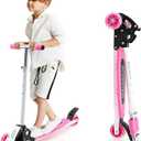 Kids Kick Scooter, 3 Wheel Scooter for Kids Ages 8-12 (Pink)