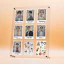 Standing Card Holder, Ultra Clear Acrylic Display, 66 x 91 mm Trading Cards Cases Protectors for Kpop Photocard Sports Baseball Basketball Photo Showcase with Screws (9 Cards)