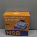 N9R 60PCS White Square Plastic Plates, 30 Dinner & 30 Dessert Plates Heavy Duty, Fancy Disposable Plates for Party, Wedding and other Events