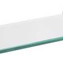 JQK Bathroom Glass Shelf Gold, Tempered Glass Shower Storage 20 by 5 inches, 304 Stainless Steel Brushed Gold Wall Mount, TGS121L20-BG