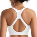 RUNNING GIRL Adjustable Straps High Impact Sports Bra for Women,High Support Workout Sports Bras with Sewn in Pads (White, S)