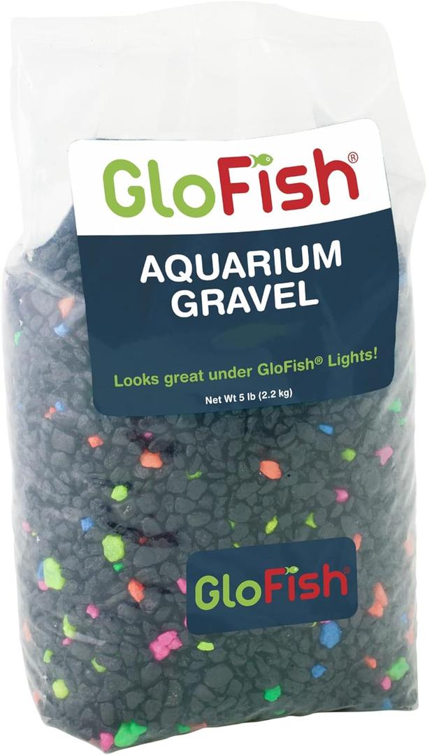 GloFish Aquarium Gravel, Fish Tank Gravel, Black Compliments GloFish Tanks, 5 lb Bag