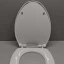 1M Family Toilet Seat, Patented Slow Close & Quick Releasing Technology, Anti-Wiggling, Easy to Install and Clean, Standard Elongated with Adult Seat Only (1 Piece)