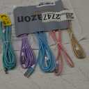 USB C Cable 5Pack USB to USB C Cable, Type C Charger Fast Charging Cable Nylon Braided Android Charger for iPhone 16 15, for Samsung Galaxy, Huawei, Google Pixel, Sony, Switch3/3/6/6/10Ft