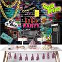 7x5ft 90s Backdrop Old School Graffiti Backdrops 90s Theme Party Decorations F72