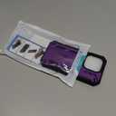 FNTCASE for iPhone 15 Pro Case: Military Grade Drop Proof Rugged Protective Cell Phone Cover with Kickstand & Built-in Protector | Matte Textured Shockproof TPU Hybrid Bumper Cases (Purple)