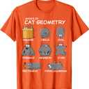Cat Geometry Math Funny Cat Gifts for Cat Dad, Cat Mom, Kids T-Shirt Small