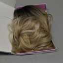 Eawwii Brown Highlight Short Wavy Wig for Women Lace Hairline Bob Style Synthetic Heat Resistant - Natural Appearance for Everyday Hairstyle 14 Inch