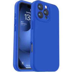 Vooii Compatible with iPhone 16 Pro Max Case, Liquid Silicone Upgrade [Camera Protection] [Soft Anti-Scratch Microfiber Lining] Shockproof Phone Case for iPhone 16 Pro Max 6.9 inch - Klein Blue
