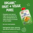 Earth's Best Organic Pear Butternut Squash Fruit + Veggie Puree 3.5 oz Pouch (Pack of 12)