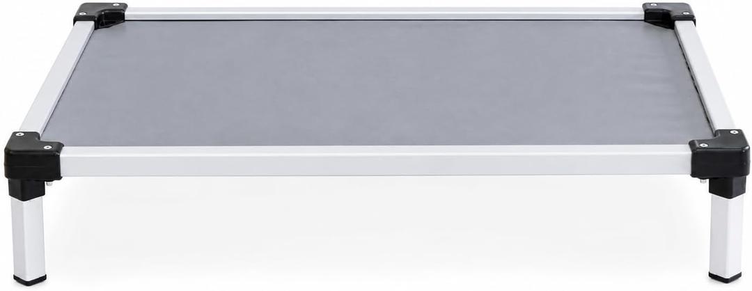Elevated Dog Bed 42x28 Inch, Chew Resistant Raised Dog Cot, Waterproof Cooling Pet Bed for Indoor Outdoor Use, Rust-Resistant Aluminum Frame