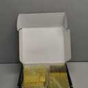 200 Count Heavy Duty Gold Plastic Silverware, 100 Forks, 50 Spoons, 50 Knives, BPA-Free, Heat Resistant, Disposable Plastic Utensils Set Cutlery Set, Plasticware Bulk