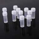 100Pcs 5ML Small Pill Plastic Containers Empty Pill Bottles Sample Bottles Vial Test Tube with Caps by HRLORKC
