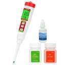 Digital Food pH Meter YINMIK pH Meter Food Fermentation with Calibration Solution Kit pH Test Strips for Food Spear Tip pH Meter Probe for Dough Sushi Rice Fermenting Sausage Meat Soap Cheese …