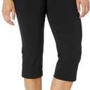 Briggs New York Women's Pull on Stretch Capri Pants High Waist Crop Straight Leg with Pockets 21 Inseam