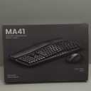 Ergonomic Wireless Keyboard and Mouse Combo, 30dB Quiet Full Size Keyboard Set with Wave Keys & Soft Palm Rest, Dual-System Switch for Windows/Mac, Ideal for Business Teams Home OfficeSablute (Black)