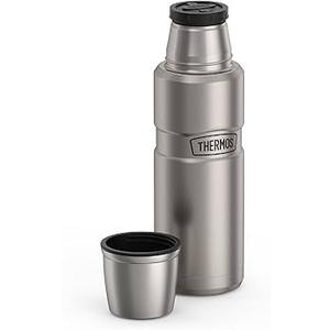 THERMOS Stainless King Vacuum-Insulated Compact Bottle, 16 Ounce, Matte Steel