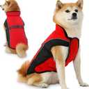 Dog Coat, Water-Resistant Dog Clothes, Warm Fleece Lining Dogs Coats, Winter Windproof Dogs Jackets with Reflective, Pet Vest for Small Medium Large Pets - 1 PCS (M ( 14-25 LB | 14.96"Neck Girth ), Dark Red)