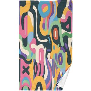 Pattern Irregular Liquid Cotton Paradise 1 Piece Towel -Hand Towel/Bath Towel/Towel Set, Cotton Soft Absorbent Turkish Towels for Bathroom 16 x 28inches