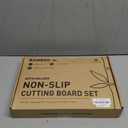 3 Packs Bamboo Cutting Board Set with Non Slip Feet Holder and Over Sink Nice Solid Thick Wood Juice Groove Chopping Board Extra Large Big Small Best Hardwood Kitchen Organic Vegetable Meat BBQ Kit (Brown)