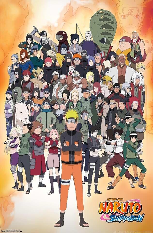 Trends International Naruto Shippuden - Group Wall Poster, 22.375" x 34", Unframed Version 2