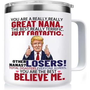 2 x Gifts for Nana -Funny Birthday Gifts from Granddaughter,Grandson,Grandkids-Best Gift for Grandma,Women on Mothers Day,Christmas-You Are a Great Nana (14 Oz Coffee Mug)