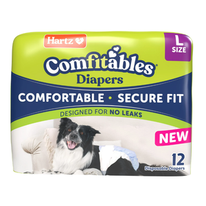 Hartz Comfitables Dog Diapers, Large 12 Count