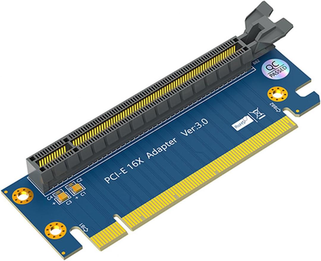 WLGQ PCIe X16 90 Male to Female Degree Riser Card Steering Card, PCI Express PCI-E Adapter Card Slot Protection