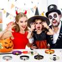 Morcheiong 40 Pcs Halloween Rubber Bracelets Silicone Wristbands for Halloween Trick or Treat Party Goodie Treat Bags Stuffers Filler Favors Classroom Prizes School Class Exchange Favors