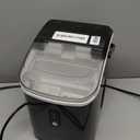 EUHOMY Countertop Ice Maker Machine with Handle, 26.5lbs Per Day, 9 Cubes in 6 Mins, Auto-Cleaning Portable Ice Maker with Basket and Scoop, for Home/Kitchen/Camping/RV (Black)