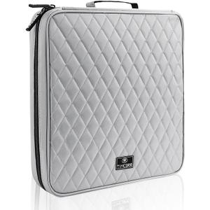 CD Case DVD Holder Storage: 160 Capacity DVD Cases Organizer Portable Wallet Storage - CD Plastic Protective Carrying Binder for Home Travel (Grey)