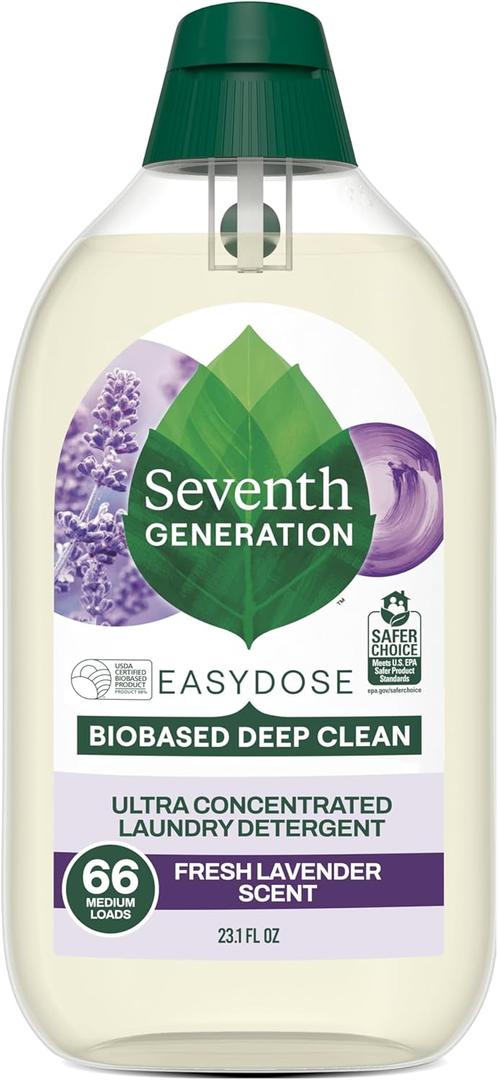 Seventh Generation EasyDose Laundry Detergent Fresh Lavender Ultra Concentrated Washing Detergent 23 oz (23.1 Fl Oz (Pack of 1))