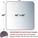 Yecaye Office Chair Mat for Hardwood Floor, Clear Computer Desk Chair Mat, PVC Heavy Duty Floor Protector for Rolling Chairs, Can't be Used on Carpet (Transparent, 48" x 48"), 48" x 48" Square